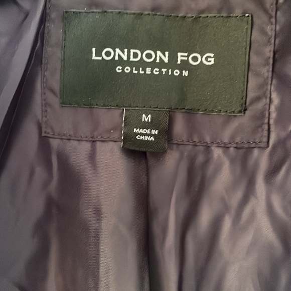 London Fog Faux-Fur-Trim Hooded Down Puffer Coat Med NWT - Picture 9 of 10